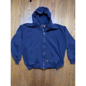 Black Duck Walls Workwear Hooded Full-Zip Jacket Blue Mens 2XL Heavyweight